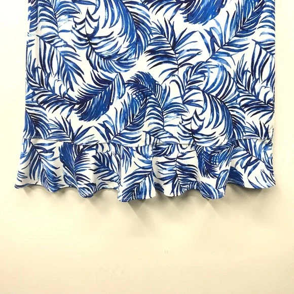 NWOT Women's Tommy Bahama Golf Stretch Dress Blue White Palm Frond Size MEDIUM - Picture 6 of 8